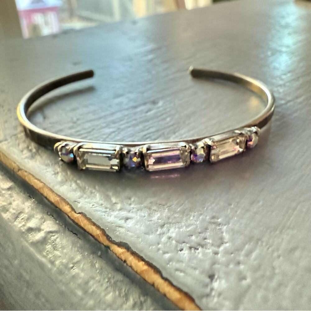 Sorrelli Crystal Hammered Cuff Bracelet - Picture 6 of 9